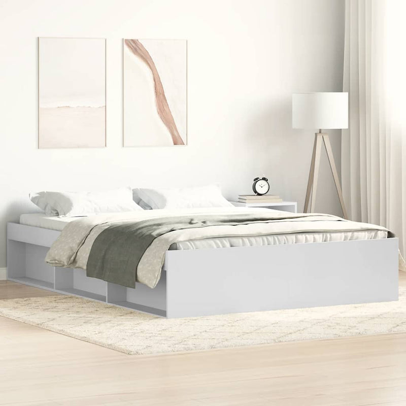vidaXL Bed Frame without Mattress White 150x200 cm