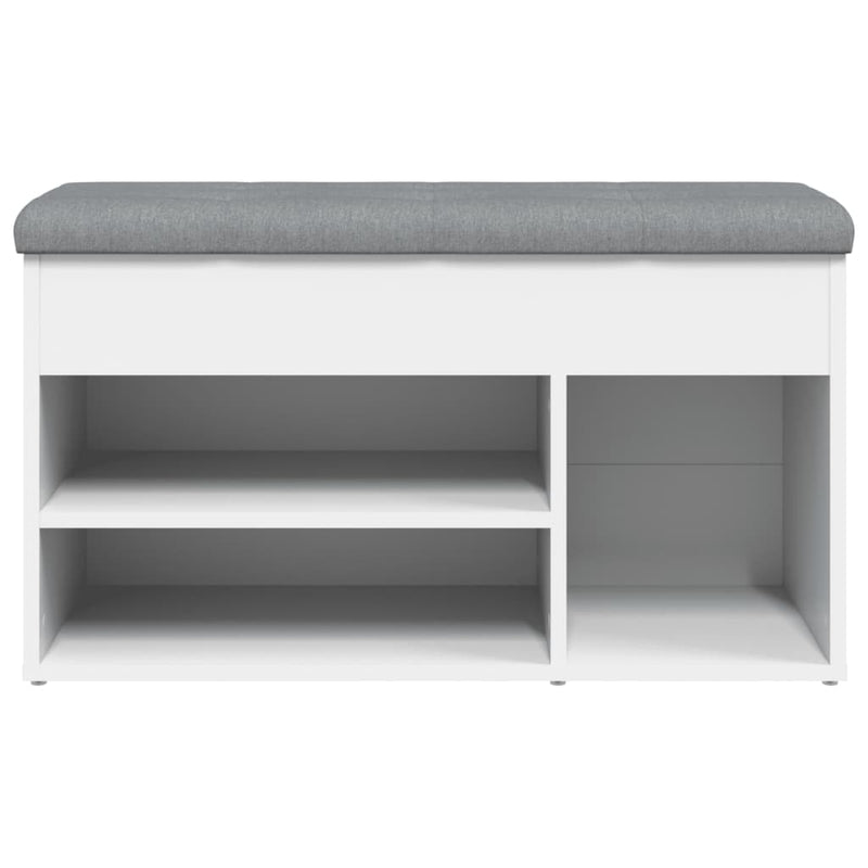 vidaXL Shoe Bench White 82x32x45.5 cm Engineered Wood