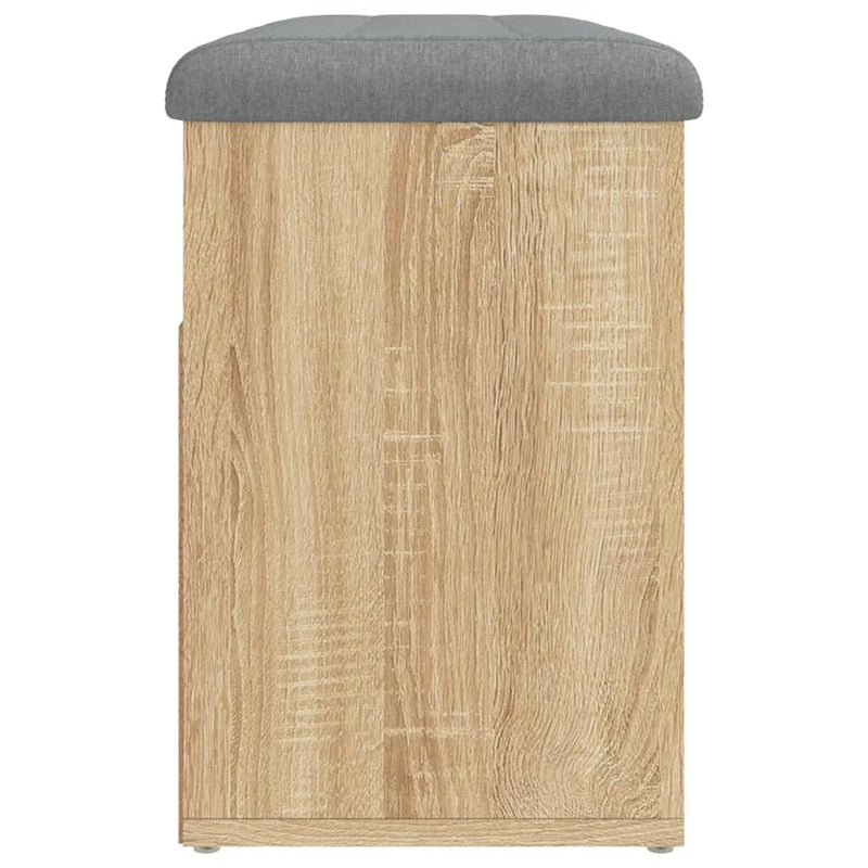 vidaXL Shoe Bench Sonoma Oak 82x32x45,5 cm Engineered Wood