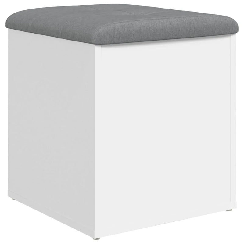 Storage Bench White 42x42x45 cm Engineered Wood
