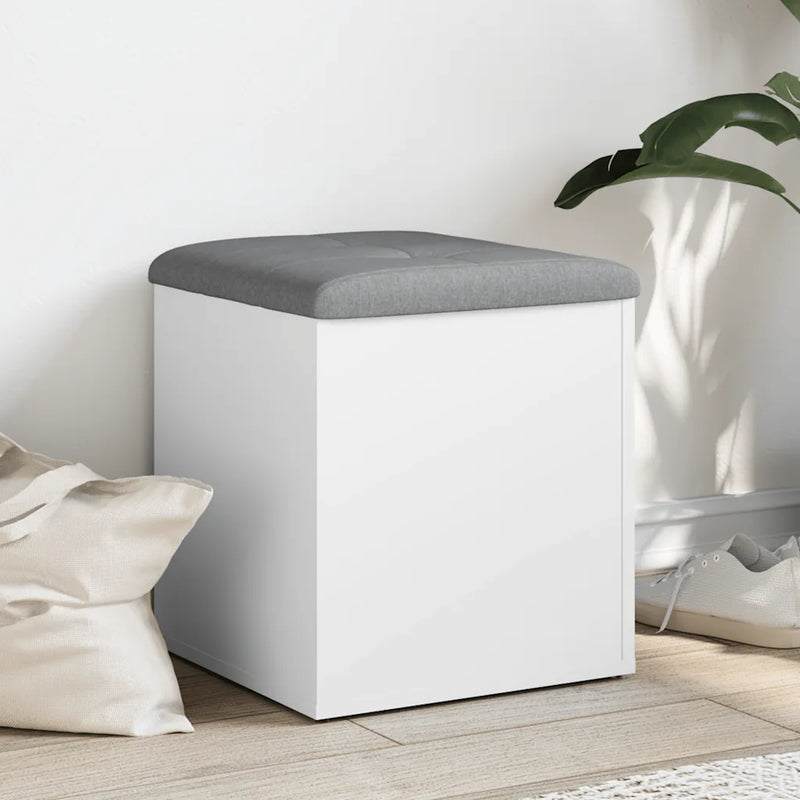 Storage Bench White 42x42x45 cm Engineered Wood