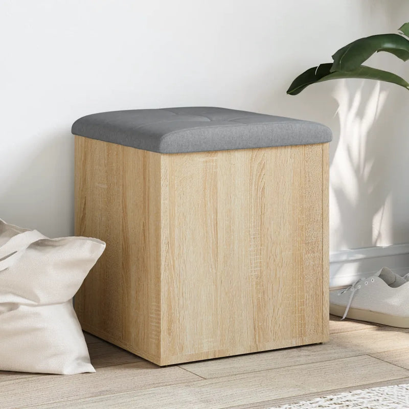 Storage Bench Sonoma Oak 42x42x45 cm Engineered Wood