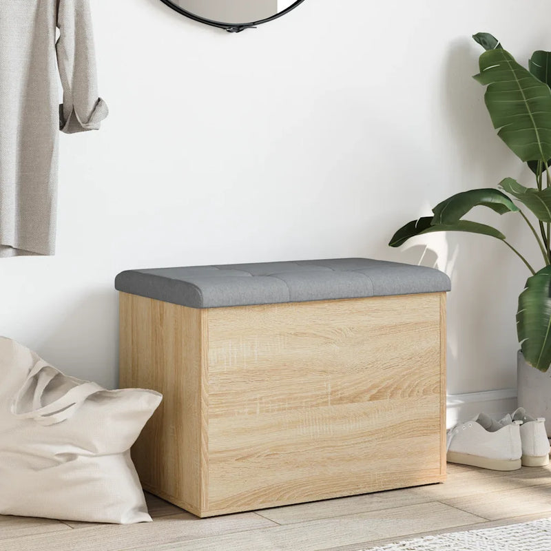 Storage Bench Sonoma Oak 62x42x45 cm Engineered Wood