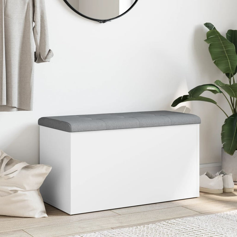 vidaXL Storage Bench White 82x42x45 cm Engineered Wood