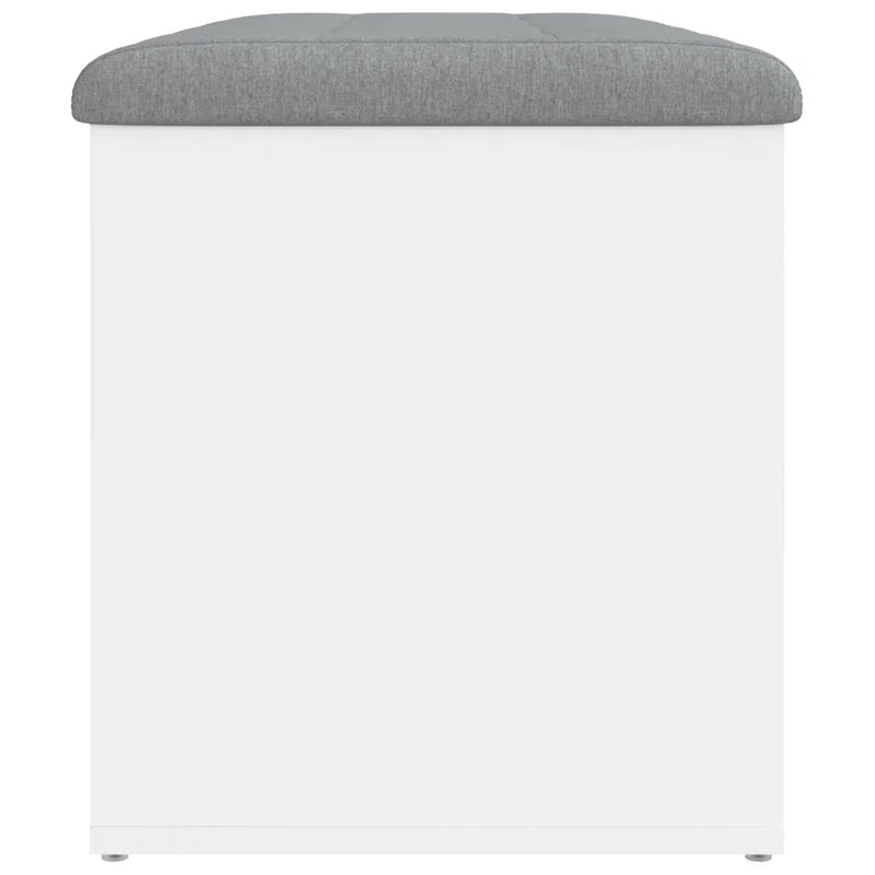 Storage Bench White 82x42x45 cm Engineered Wood