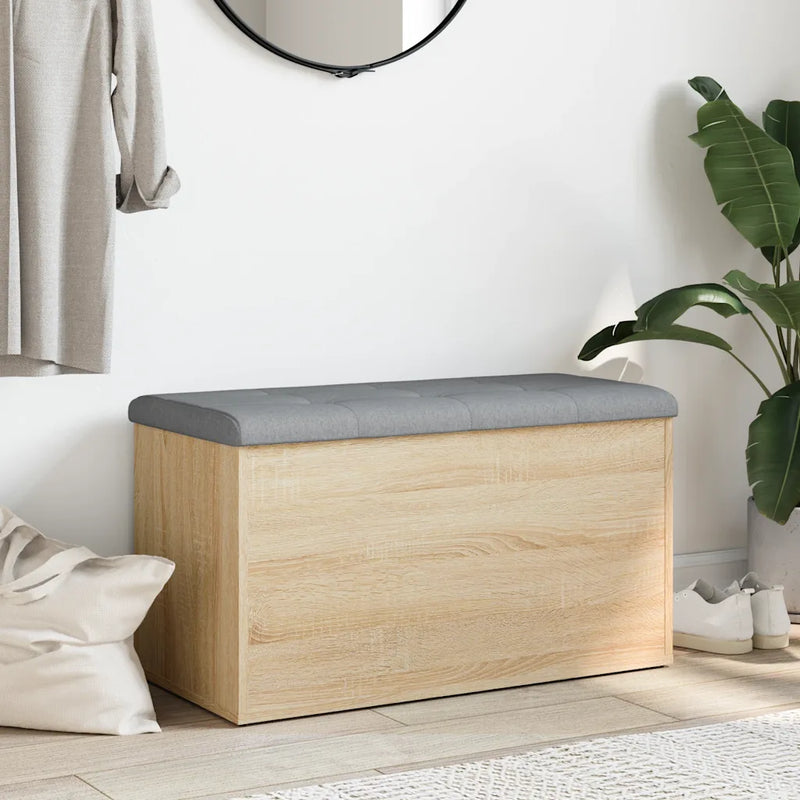 Storage Bench Sonoma Oak 82x42x45 cm Engineered Wood