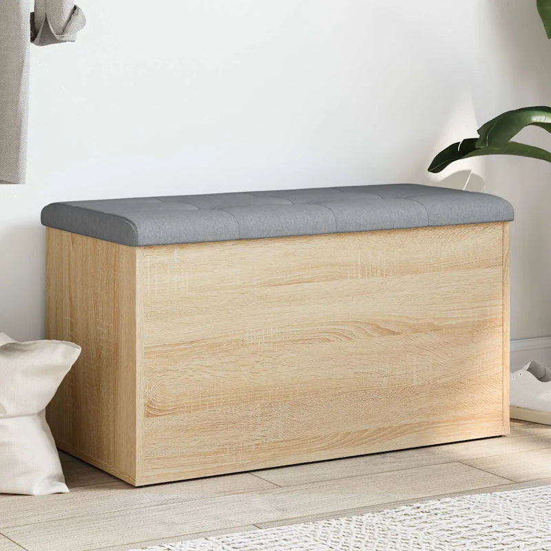 Storage Bench Sonoma Oak 82x42x45 cm Engineered Wood