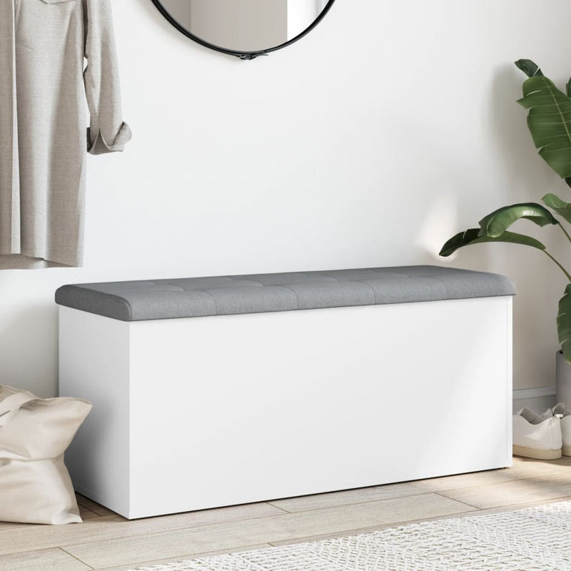 vidaXL Storage Bench White 102x42x45 cm Engineered Wood