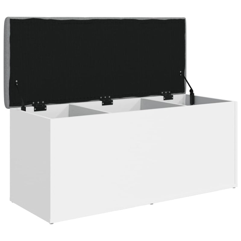 vidaXL Storage Bench White 102x42x45 cm Engineered Wood