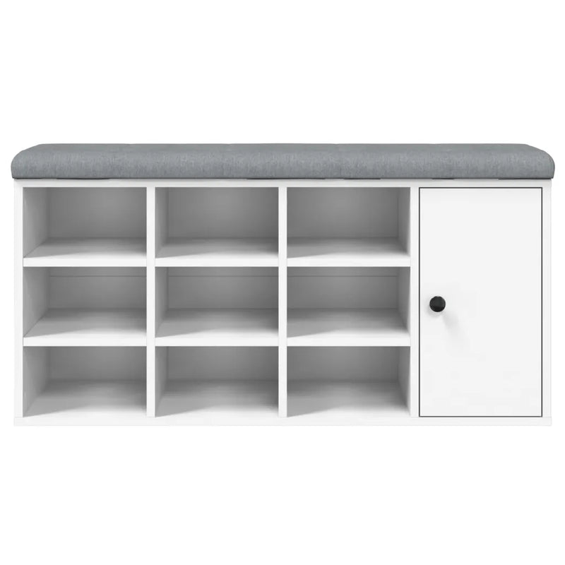 Shoe Bench White 102x32x50 cm Engineered Wood
