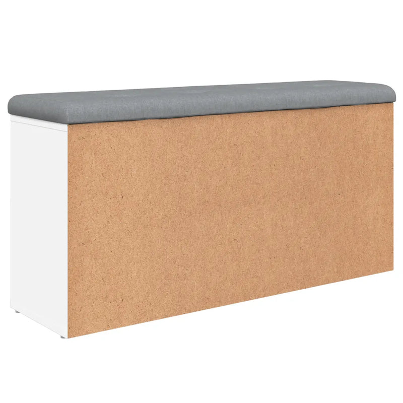 Shoe Bench White 102x32x50 cm Engineered Wood