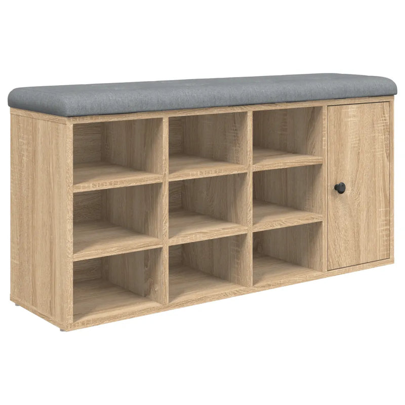 Shoe Bench Sonoma Oak 102x32x50 cm Engineered Wood