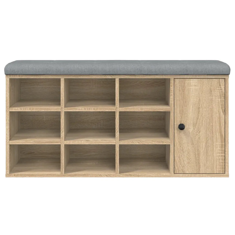 Shoe Bench Sonoma Oak 102x32x50 cm Engineered Wood