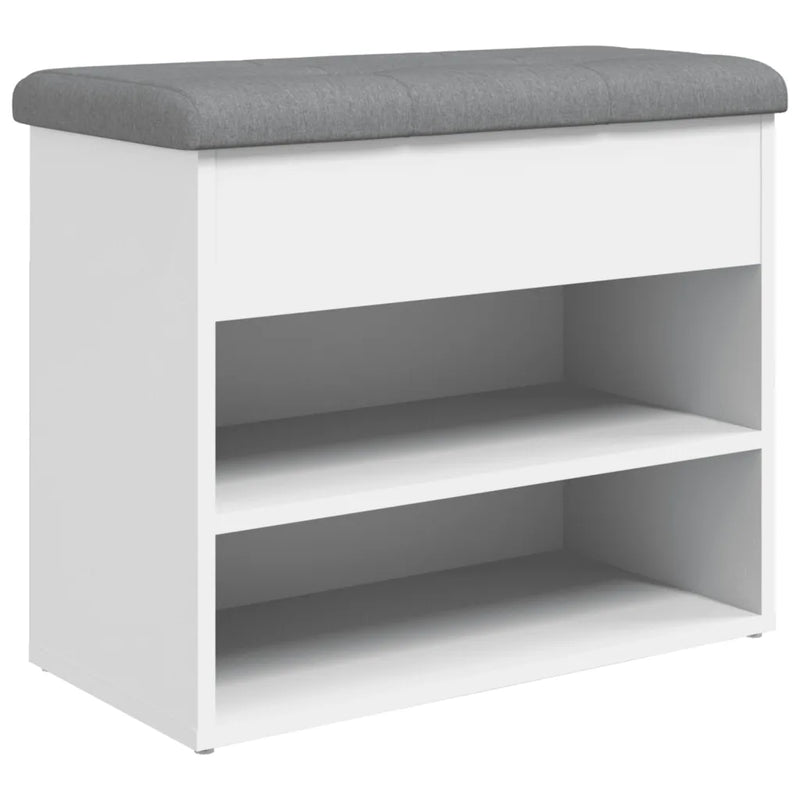 Shoe Bench White 62x32x50 cm Engineered Wood