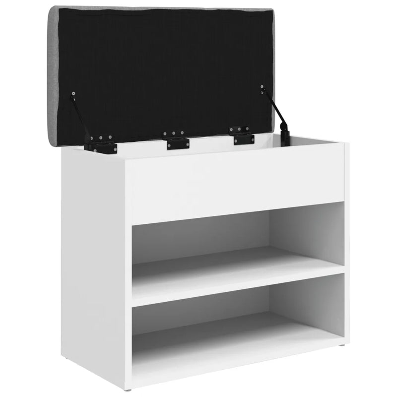 Shoe Bench White 62x32x50 cm Engineered Wood