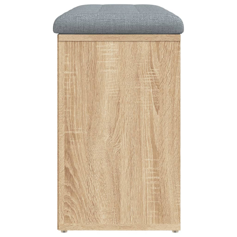 vidaXL Shoe Bench Sonoma Oak 82x32x50 cm Engineered Wood