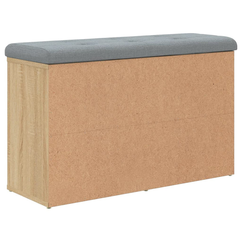 vidaXL Shoe Bench Sonoma Oak 82x32x50 cm Engineered Wood