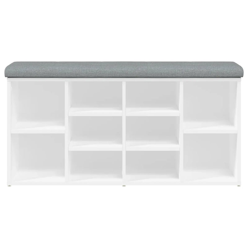 Shoe Bench White 102x32x50 cm Engineered Wood