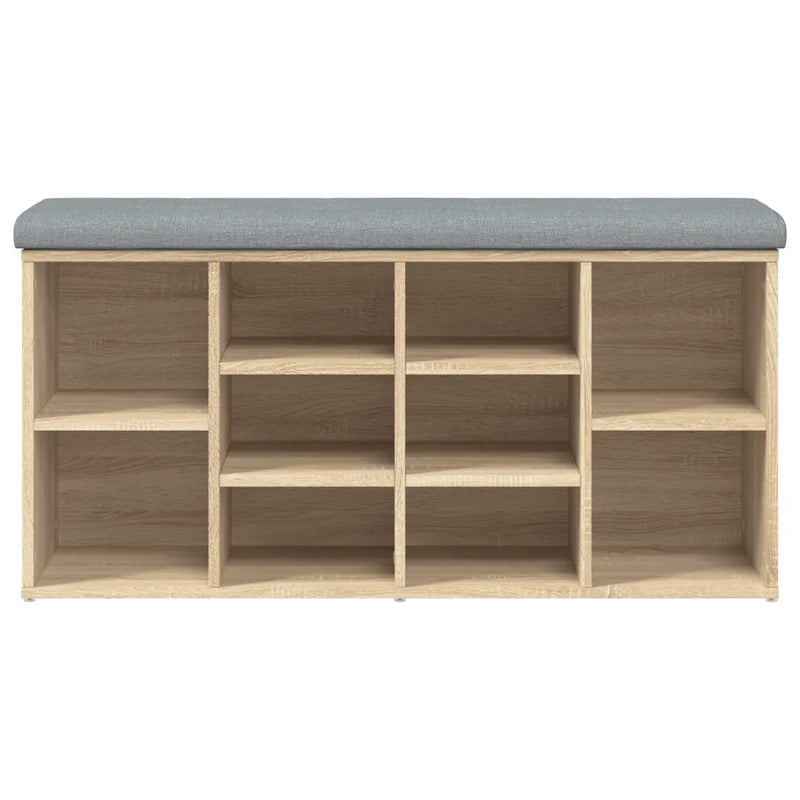 Shoe Bench Sonoma Oak 102x32x50 cm Engineered Wood