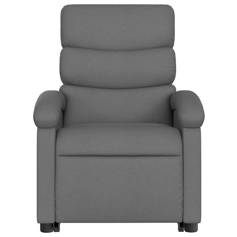 vidaXL Stand up Massage Recliner Chair Dark Grey Fabric