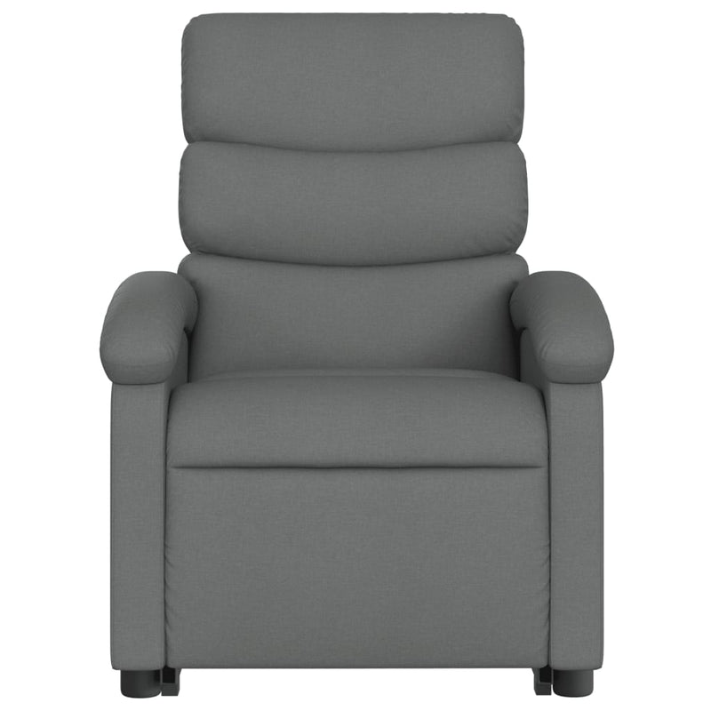 vidaXL Electric Stand up Massage Recliner Chair Dark Grey Fabric