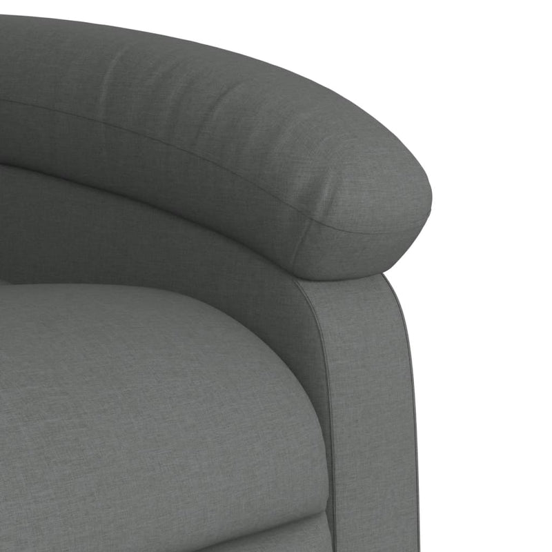 vidaXL Electric Stand up Massage Recliner Chair Dark Grey Fabric