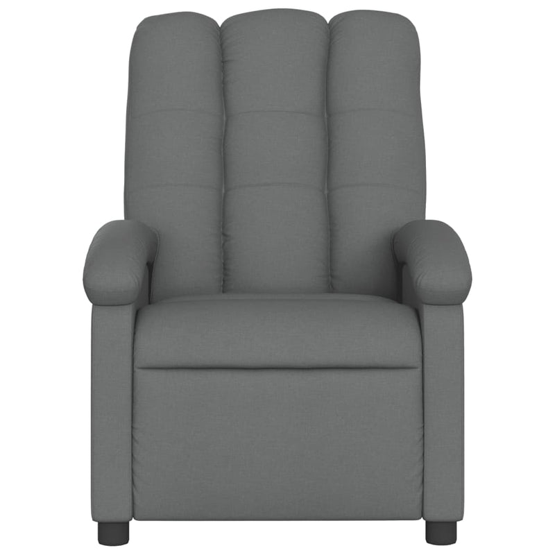 vidaXL Electric Massage Recliner Chair Dark Grey Fabric