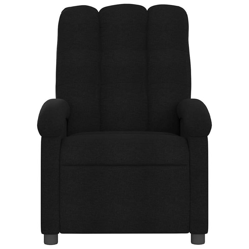 vidaXL Electric Massage Recliner Chair Black Fabric