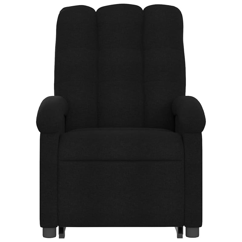 vidaXL Stand up Massage Recliner Chair Black Fabric