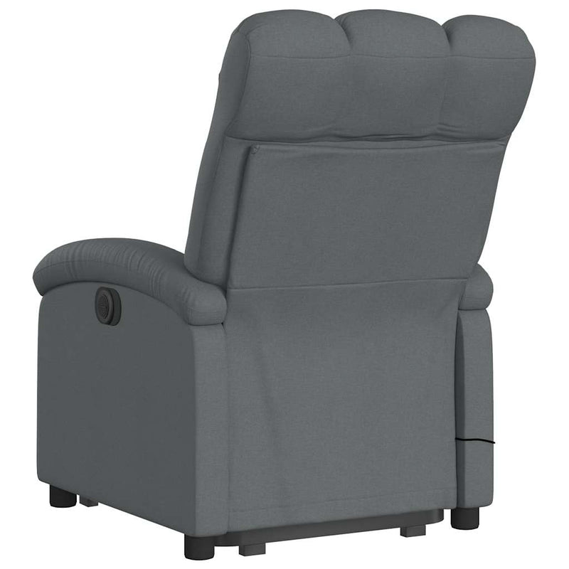 vidaXL Electric Stand up Massage Recliner Chair Dark Grey Fabric