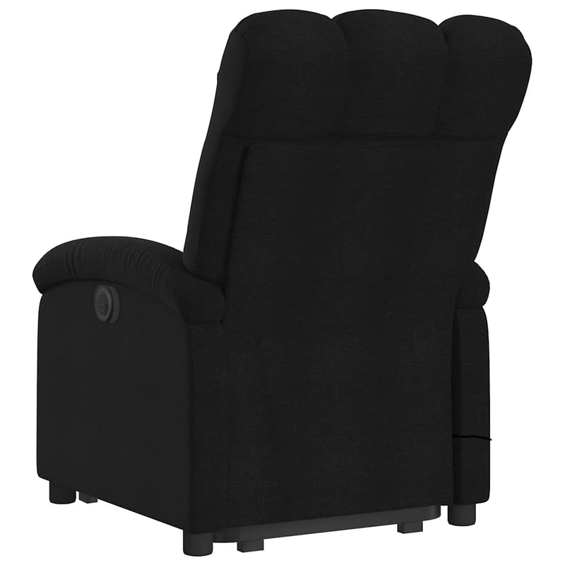 vidaXL Electric Stand up Massage Recliner Chair Black Fabric