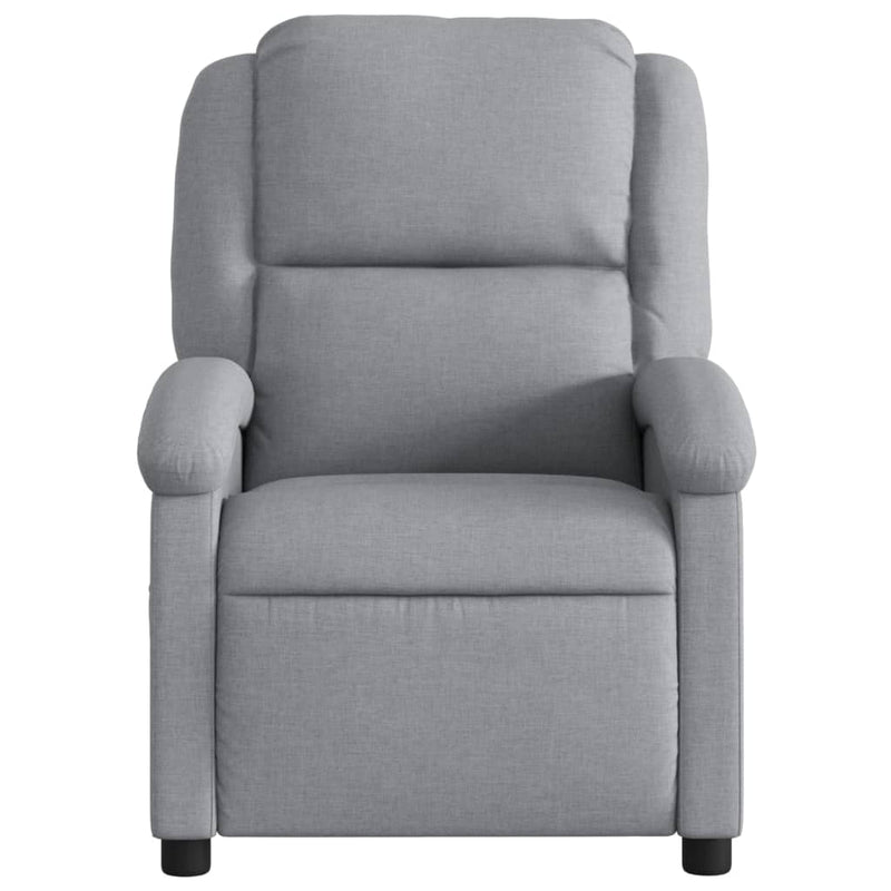 vidaXL Recliner Chair Light Grey Fabric