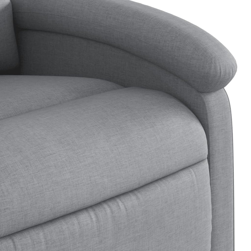 vidaXL Recliner Chair Light Grey Fabric