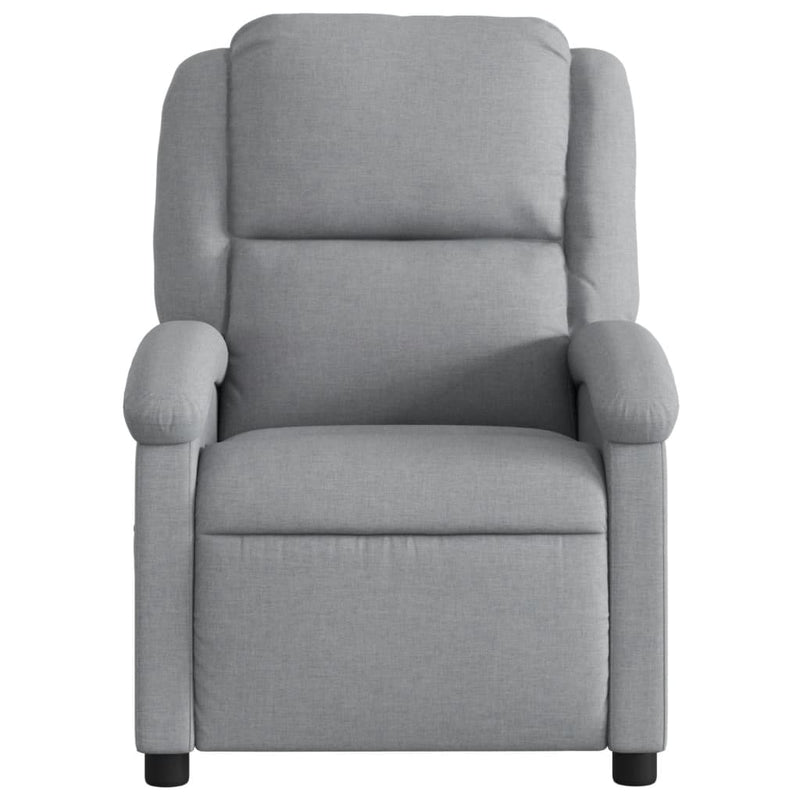 vidaXL Massage Recliner Chair Light Grey Fabric