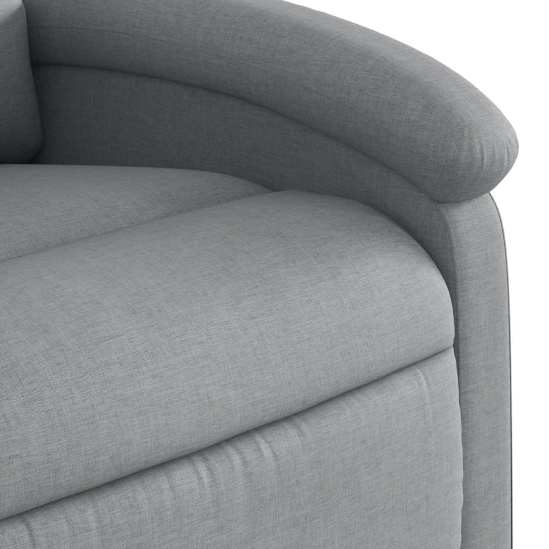 vidaXL Massage Recliner Chair Light Grey Fabric