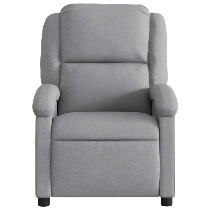 vidaXL Electric Recliner Chair Light Grey Fabric