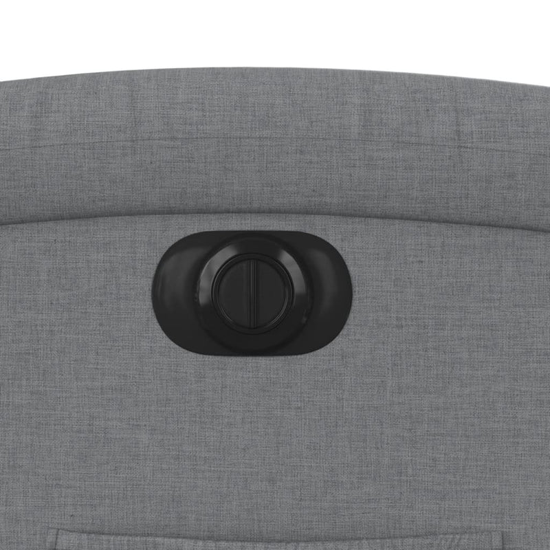 vidaXL Electric Recliner Chair Light Grey Fabric