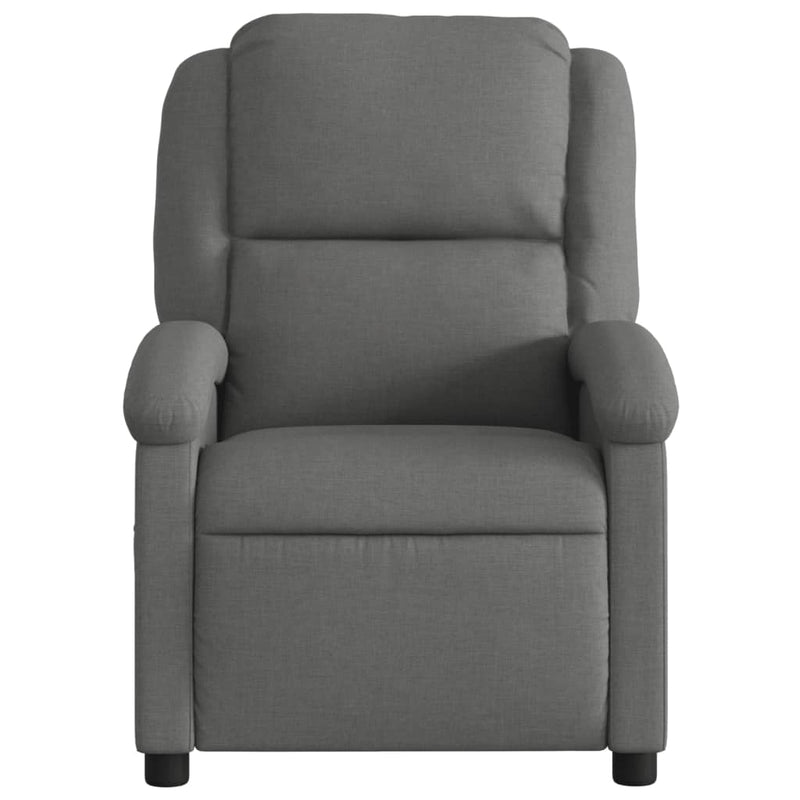 vidaXL Electric Recliner Chair Dark Grey Fabric