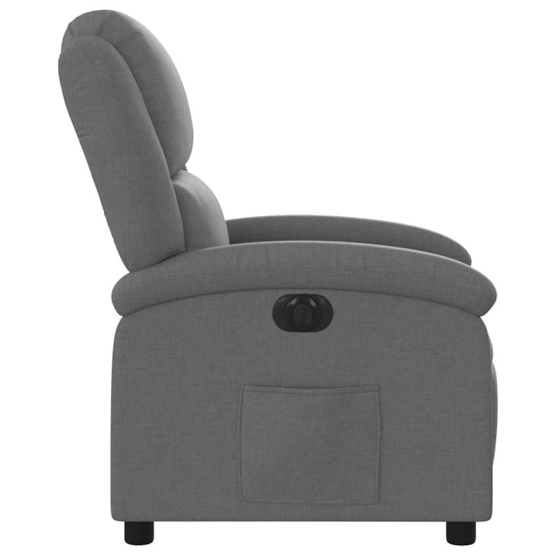 vidaXL Electric Recliner Chair Dark Grey Fabric