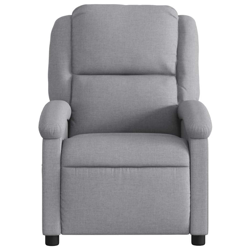 vidaXL Electric Massage Recliner Chair Light Grey Fabric