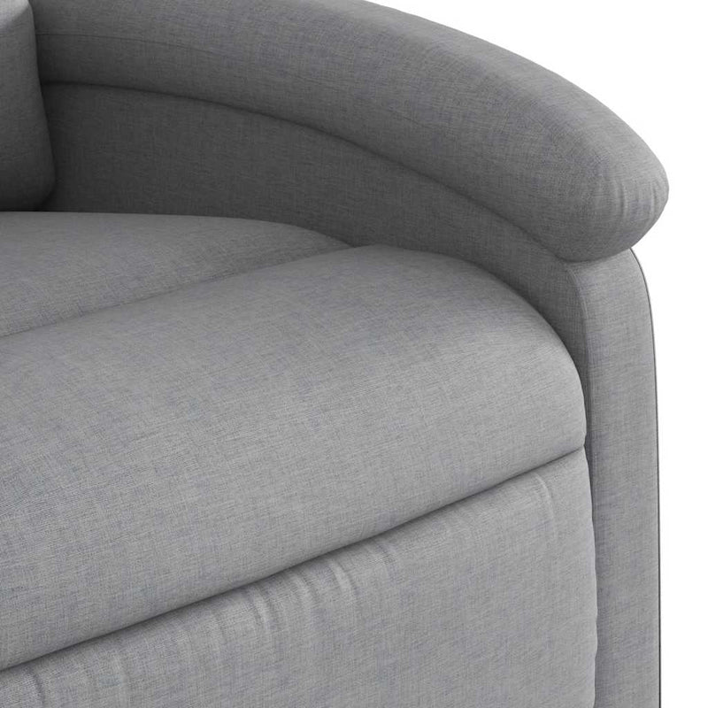 vidaXL Electric Massage Recliner Chair Light Grey Fabric