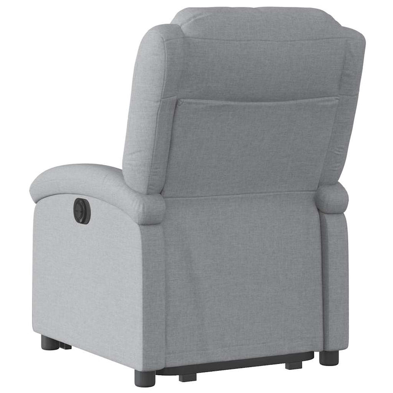 vidaXL Stand up Recliner Chair Light Grey Fabric