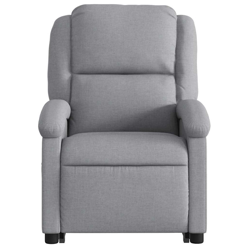 vidaXL Stand up Recliner Chair Light Grey Fabric