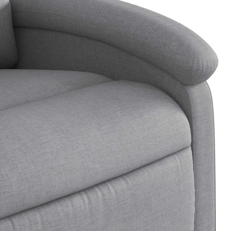 vidaXL Stand up Recliner Chair Light Grey Fabric