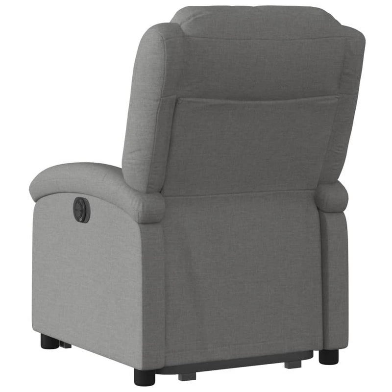 vidaXL Stand up Recliner Chair Dark Grey Fabric