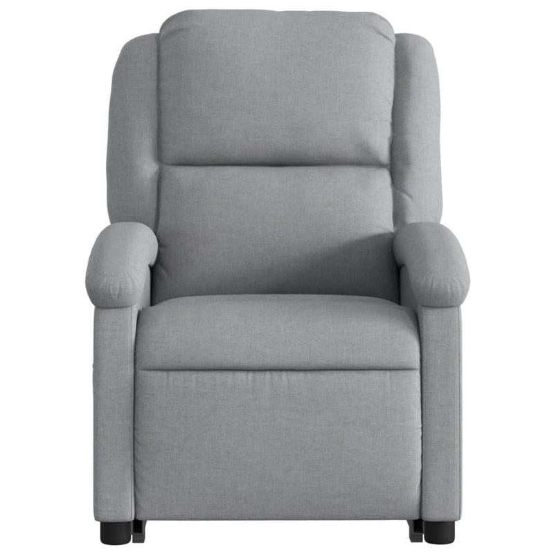 vidaXL Stand up Massage Recliner Chair Light Grey Fabric