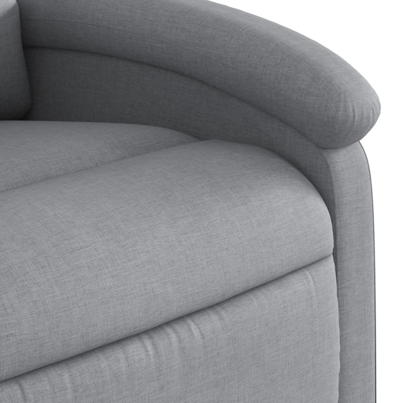 vidaXL Stand up Massage Recliner Chair Light Grey Fabric
