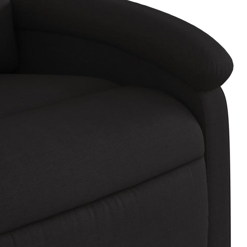 vidaXL Stand up Massage Recliner Chair Black Fabric
