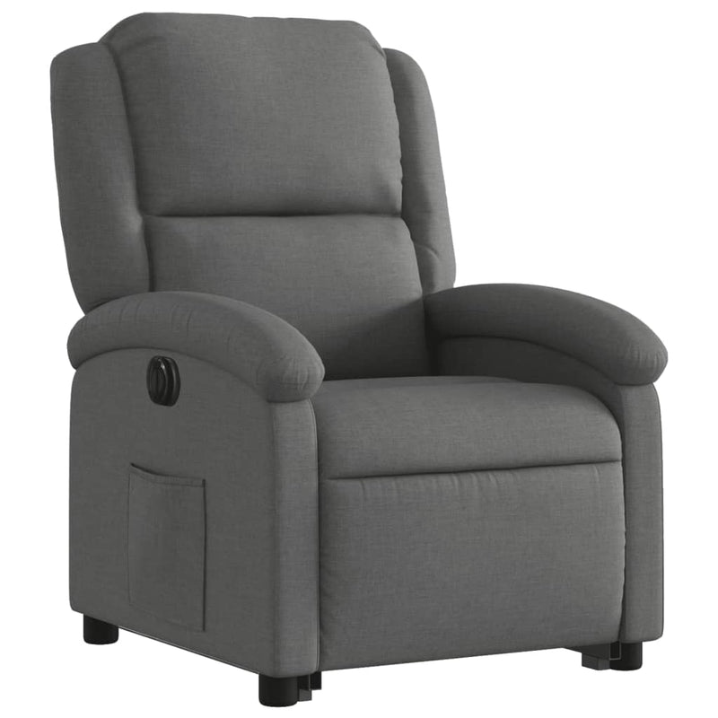 vidaXL Electric Stand up Recliner Chair Dark Grey Fabric