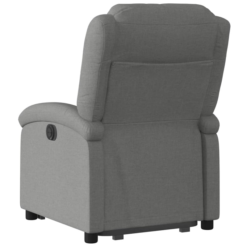 vidaXL Electric Stand up Recliner Chair Dark Grey Fabric